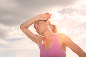 Someone working out in the heat